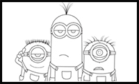 How to Draw the Minions from Despicable Me 3 Easy Step by Step Drawing Tutorial for Kids & Beginners