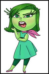 How to Draw Disgust (Inside Out)
