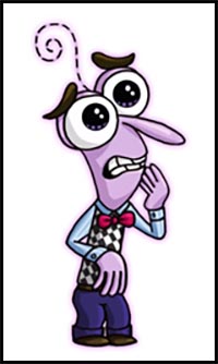 How to Draw Fear from Pixar Inside Out Cute