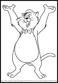 How to Draw Scat Cat from The Aristocats