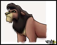 How to Draw Kovu from The Lion King