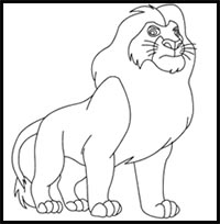 How to Draw Mufasa from The Lion King