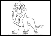 How to Draw Mufasa from The Lion King