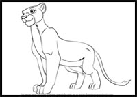 How to Draw Nala from The Lion King