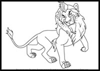 How to Draw Scar from The Lion King