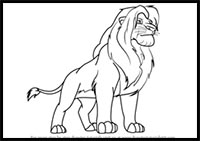 How to Draw Simba from The Lion King