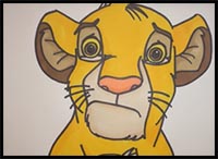 How to Draw Simba from The Lion King Step By Step