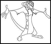 How to Draw Timon from The Lion King