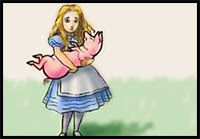 How to Draw Alice from Alice in Wonderland