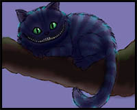 How to Draw the Cheshire Cat from Alice In Wonderland