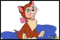 How to Draw Dinah from Alice In Wonderland