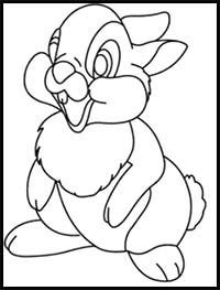 How to Draw Thumper from Bambi
