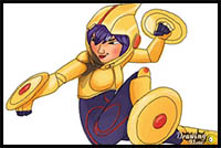 How to Draw Gogo Tomago from Big Hero 6