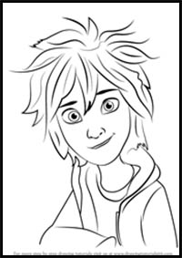 How to Draw Hiro Hamada Face