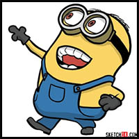 How to Draw Running Minion Dave