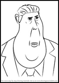 How to Draw Silas Ramsbottom from Despicable Me 3