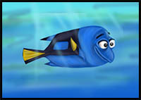 How to Draw Charlie from Finding Dory