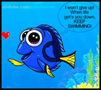 How to Draw Dory Step by Step Cute from Disney Finding Dory Movie