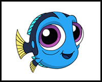 How to Draw Baby Dory | Finding Dory