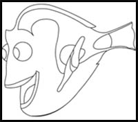 How to Draw Dory from Finding Nemo