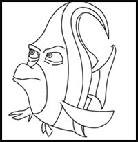 How to Draw Gill from Finding Nemo