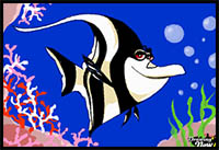 How to Draw Gill from Finding Nemo