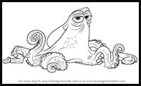 How to Draw Hank from Finding Dory