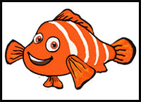 How to Draw Nemo from Finding Nemo