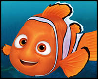 How to Draw Nemo from Disney’s Finding Dory : Step by Step Drawing Tutorial
