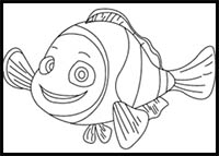 How to Draw Nemo from Finding Nemo