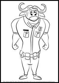 How to Draw Chief Bogo from Zootopia