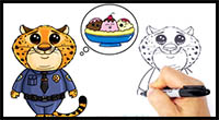 How to Draw Clawhauser from Disney Zootopia