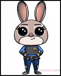 How to Draw Disney Zootopia Rabbit Judy Hopps