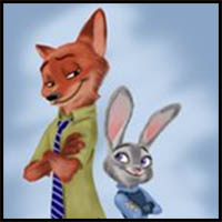 How to Draw Nick Wilde and Judy Hopps from Zootopia