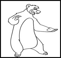How to Draw Baloo from Jungle Book