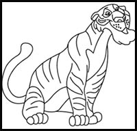 How to Draw Shere Khan from Jungle Book