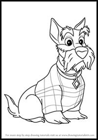 How to Draw Jock from Lady and the Tramp