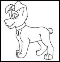 How to Draw Scamp from Lady and the Tramp