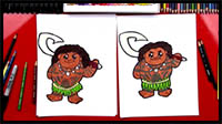 How to Draw Maui from Moana