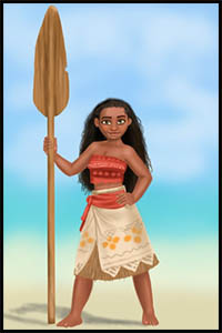 How to Draw Moana Waialiki from Moana