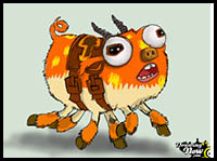 How to Draw Archie The Scare Pig from Monsters University