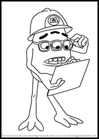 How to Draw Jeff Fungus from Monsters Inc.