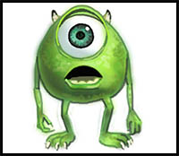 How to Draw Mike from Monsters Inc.