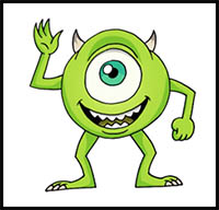 How to Draw Mike | Monsters Inc.