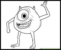 How to Draw Mike from Monster's Inc.