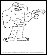 How to Draw Yeti from Monsters Inc.