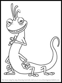 How to Draw Randall Boggs from Monsters, Inc.
