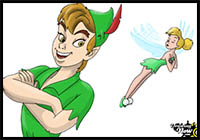 How to Draw Peter Pan And Tinkerbell