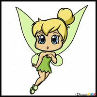 How to Draw Chibi Tinkerbell, Tinker Bell
