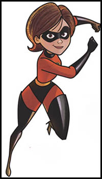 How to Draw Elastigirl from The Incredibles Easy Step by Step